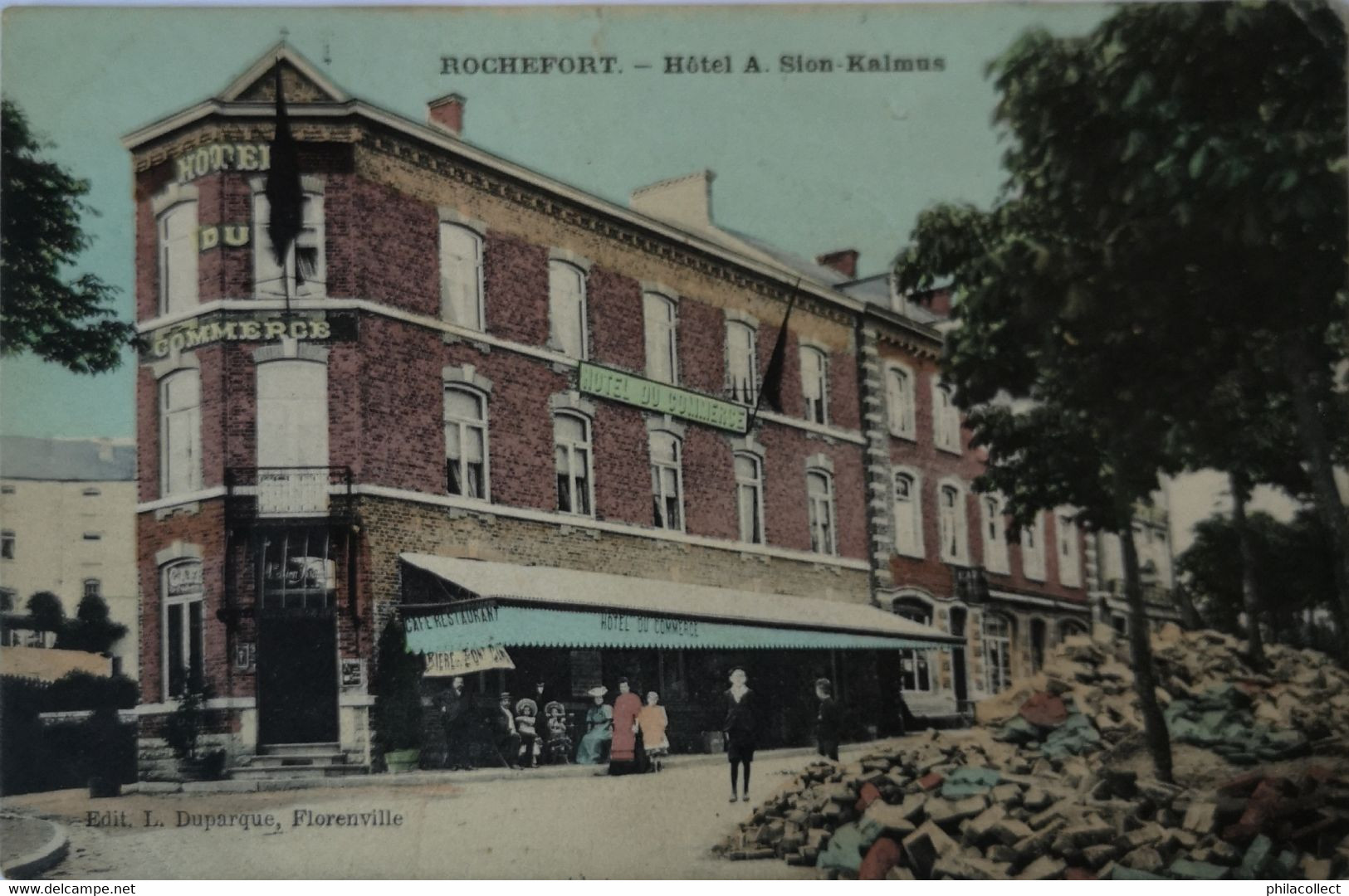 Rochefort   (Namur) Hotel A. Sion Kalmus 1918 Passed Sensor - Rochefort