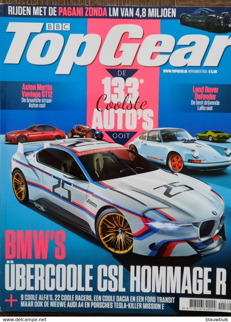 Top Gear Magazine N°125 -  2015 - De 133 Coolste Auto's - Auto/moto