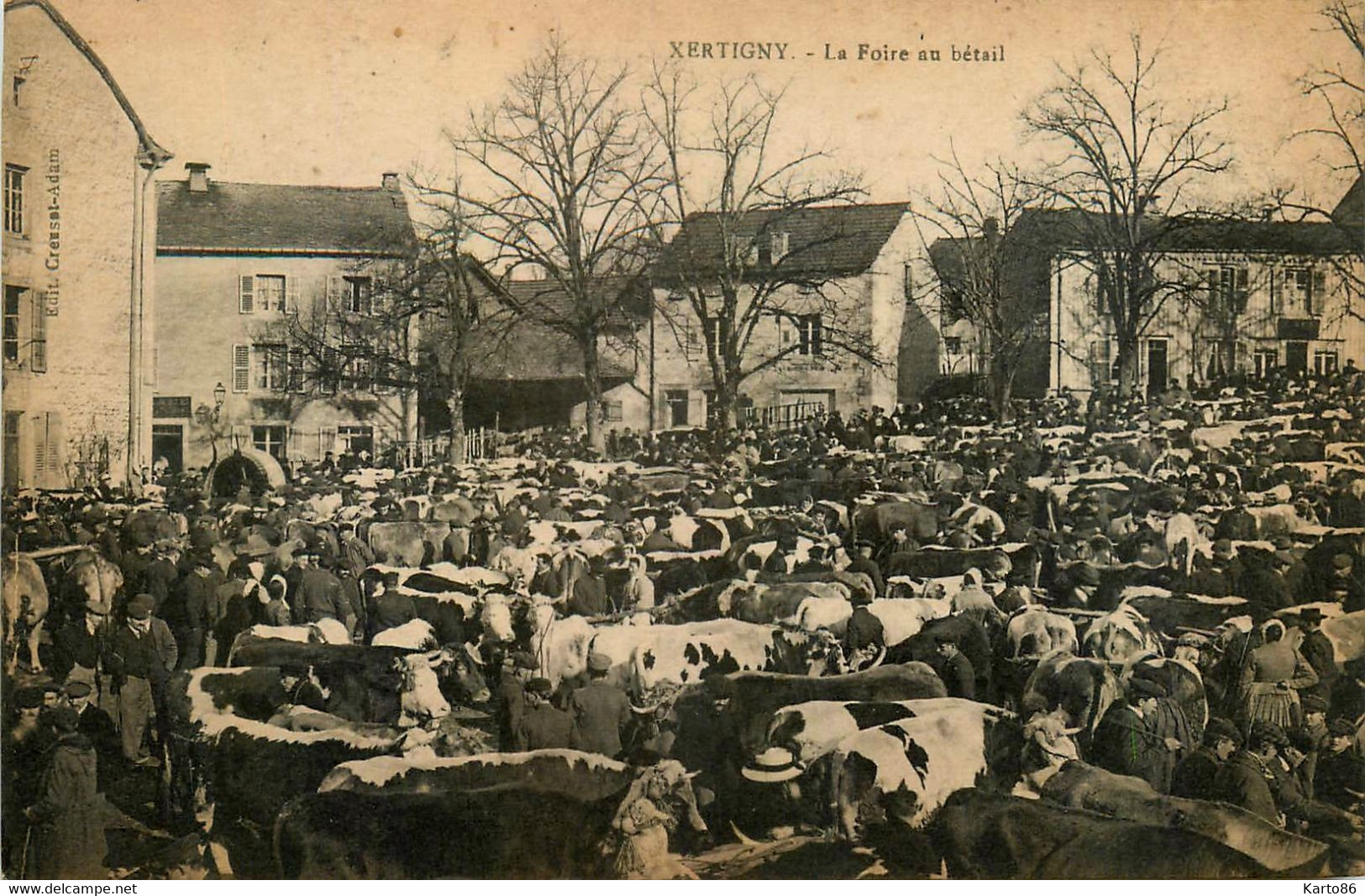 Xertigny * Place Du Village Et La Foire Au Bétail * Marché Aux Bestiaux Boeufs * Marchands - Xertigny