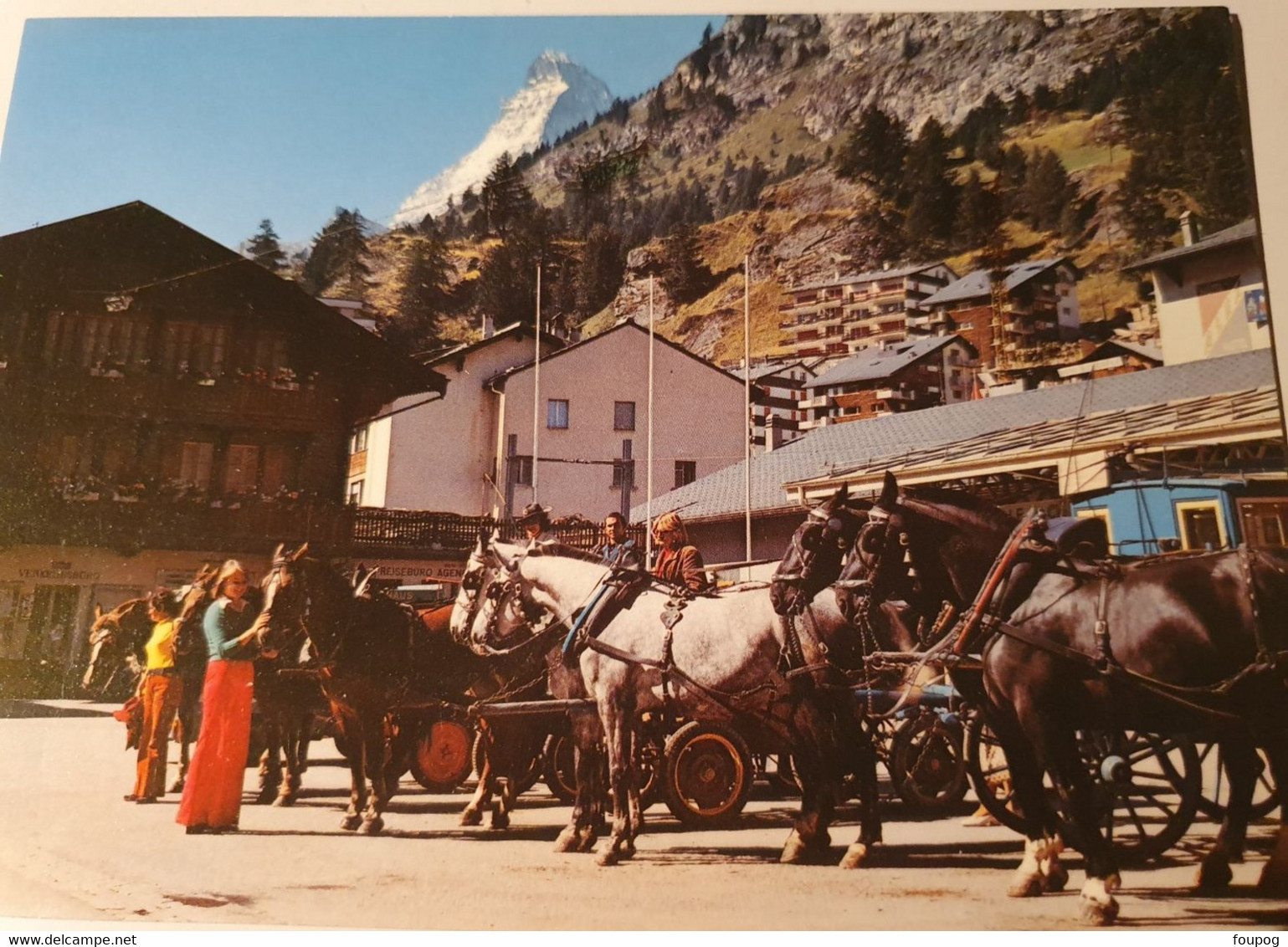 ZERMATT 3 CARTES BAHNHOF PLATZ PLACE DE LA GARE FURI BLATTEN WALLIS MATTERHORN - Blatten