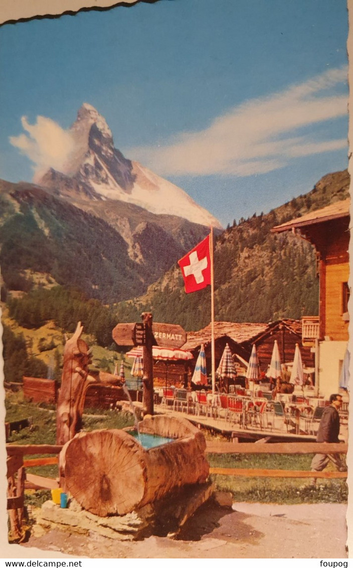 ZERMATT 3 CARTES BAHNHOF PLATZ PLACE DE LA GARE FURI BLATTEN WALLIS MATTERHORN - Blatten