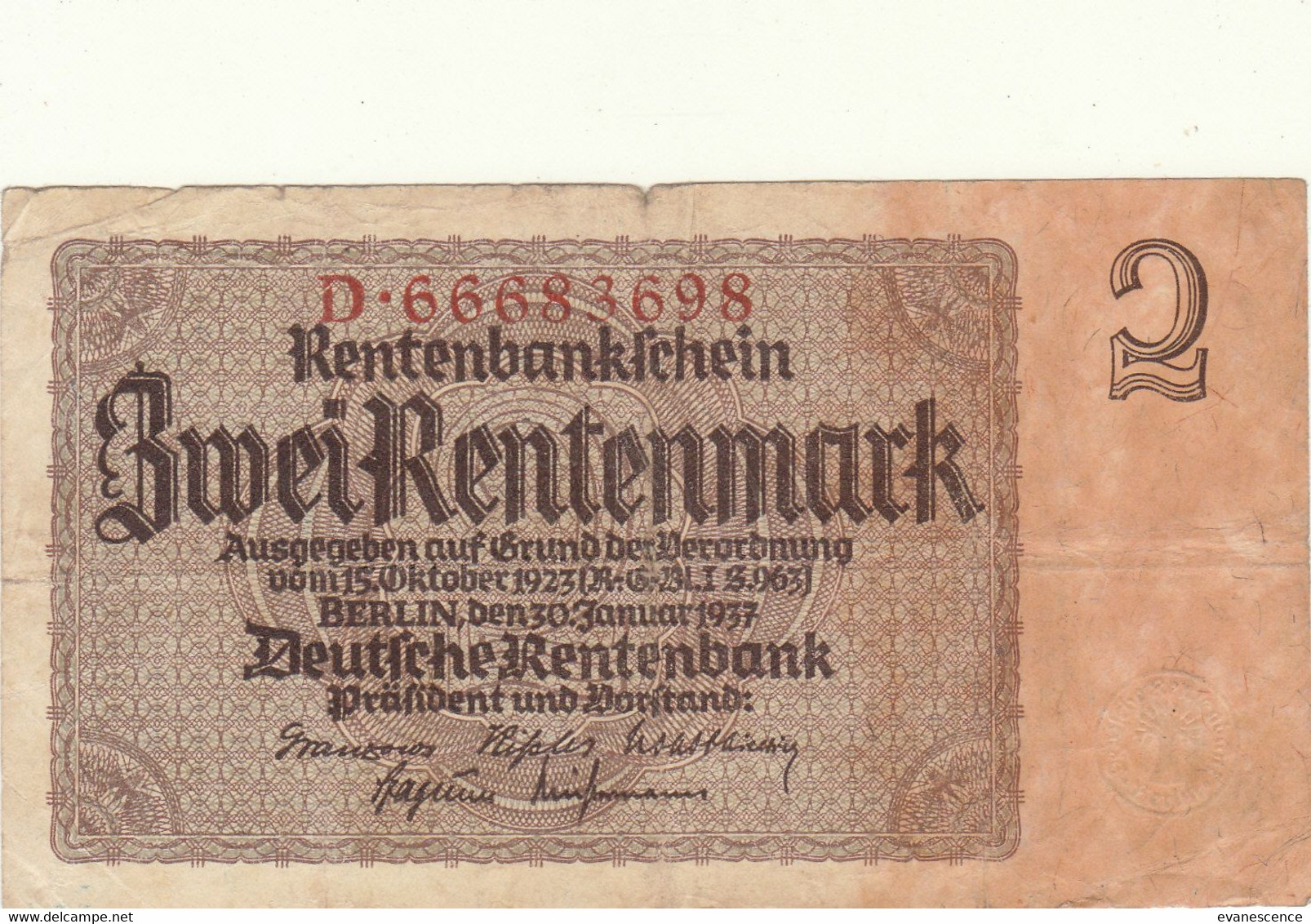 Allemagne : Billet De  5 Reichsmark  ( Trace Plis )   ///  Réf. Fév. 22 / P7 - 5 Reichsmark