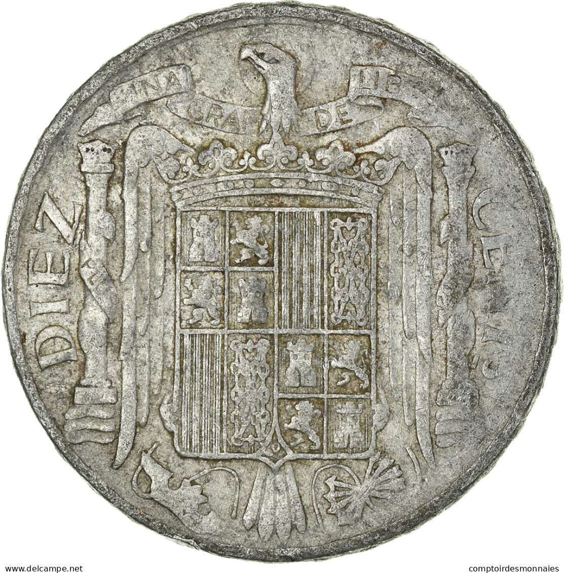 Monnaie, Espagne, 10 Centimos, 1945 - 10 Centesimi