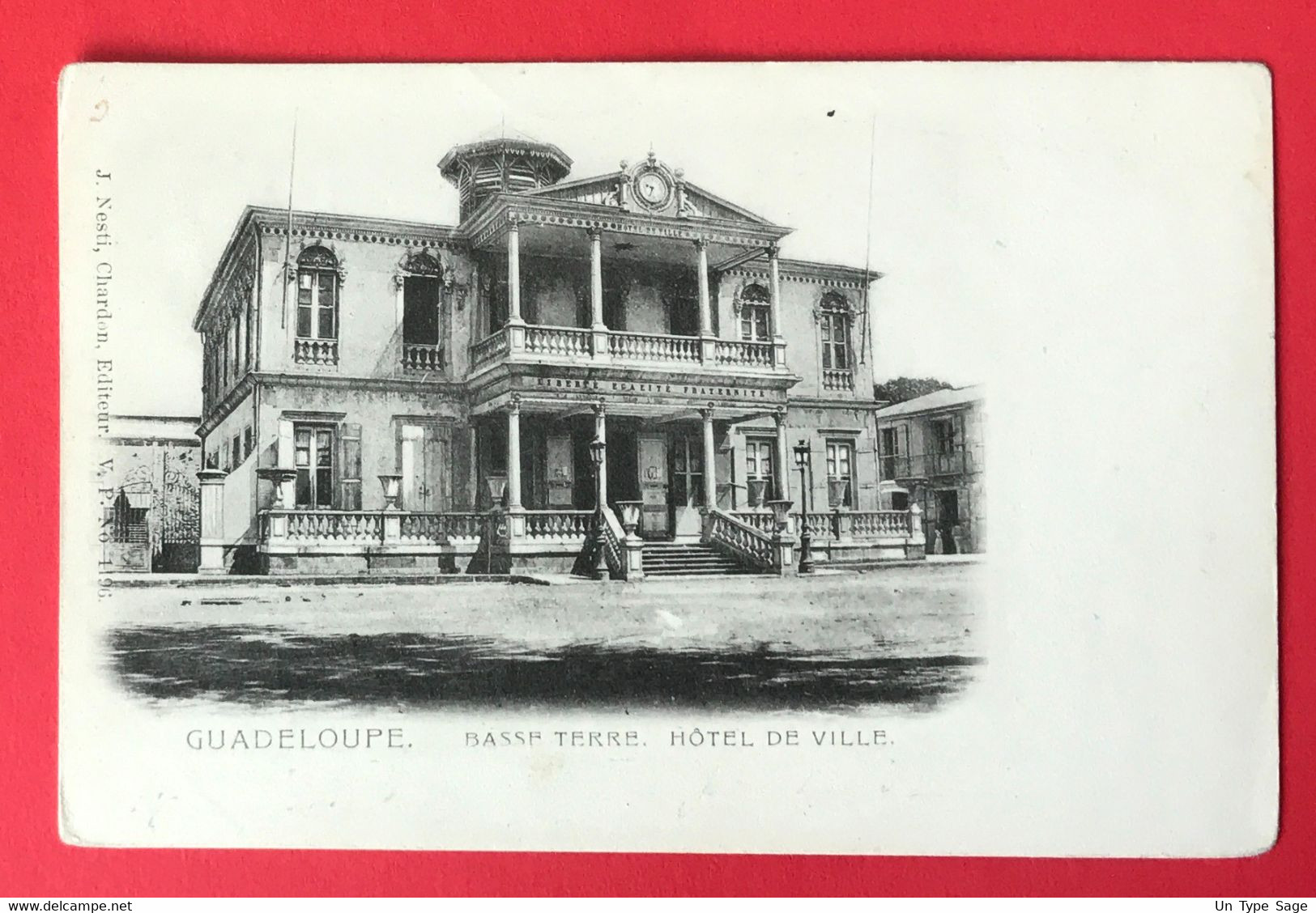 Gadeloupe N°41 Sur CPA (Basse-Terre) - TAD COLON A BORDEAUX L.D.N°3 - 3.7.1903 - (A246) - Lettres & Documents