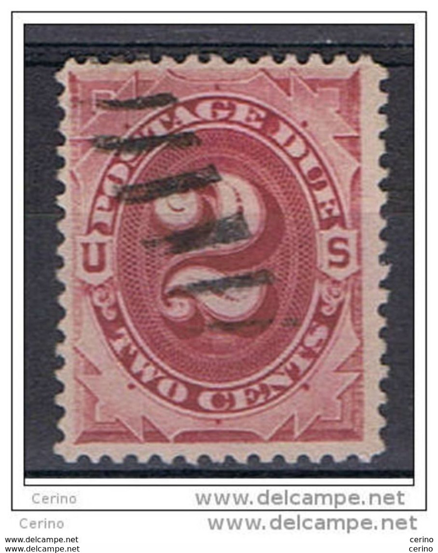 U.S.A.:  1887/89  POSTAGE  DUE  -  2  C. USED  STAMP  -  YV/TELL. 9 - Portomarken