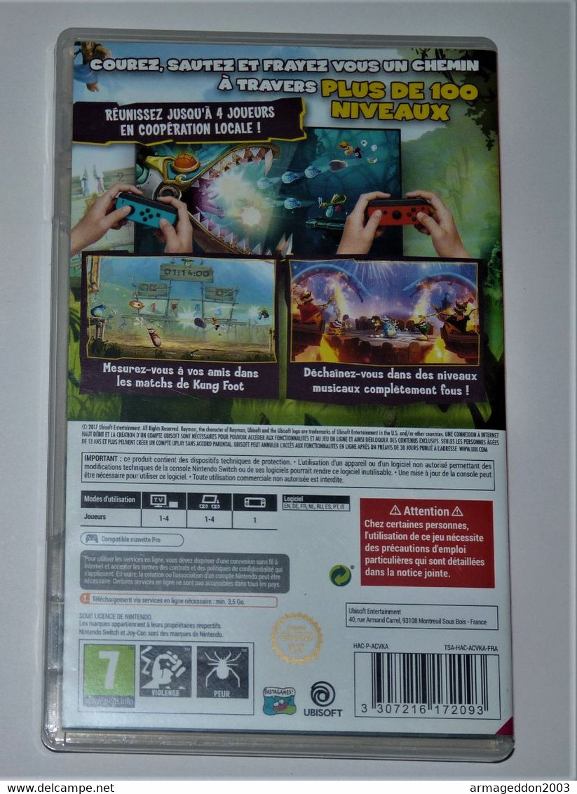 Nintendo Switch Rayman Legends: Definitive Edition Neuf Sous Blister - Other & Unclassified