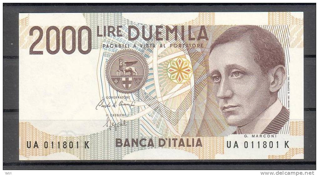 Banconota 2.000 Lire - Marconi - FDS - 2.000 Lire