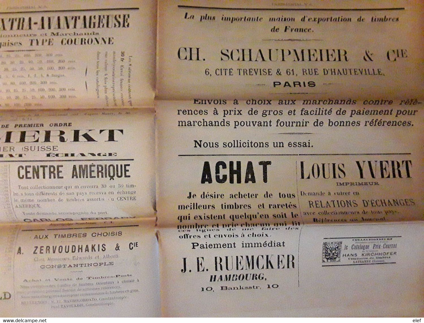 RARE Journal Philatélique PARIS POSTAL, 20 Novembre 1891 , Timbres ARGENTINA ARGENTINE,  Publicites 24 P , 2000 Ex - Andere & Zonder Classificatie