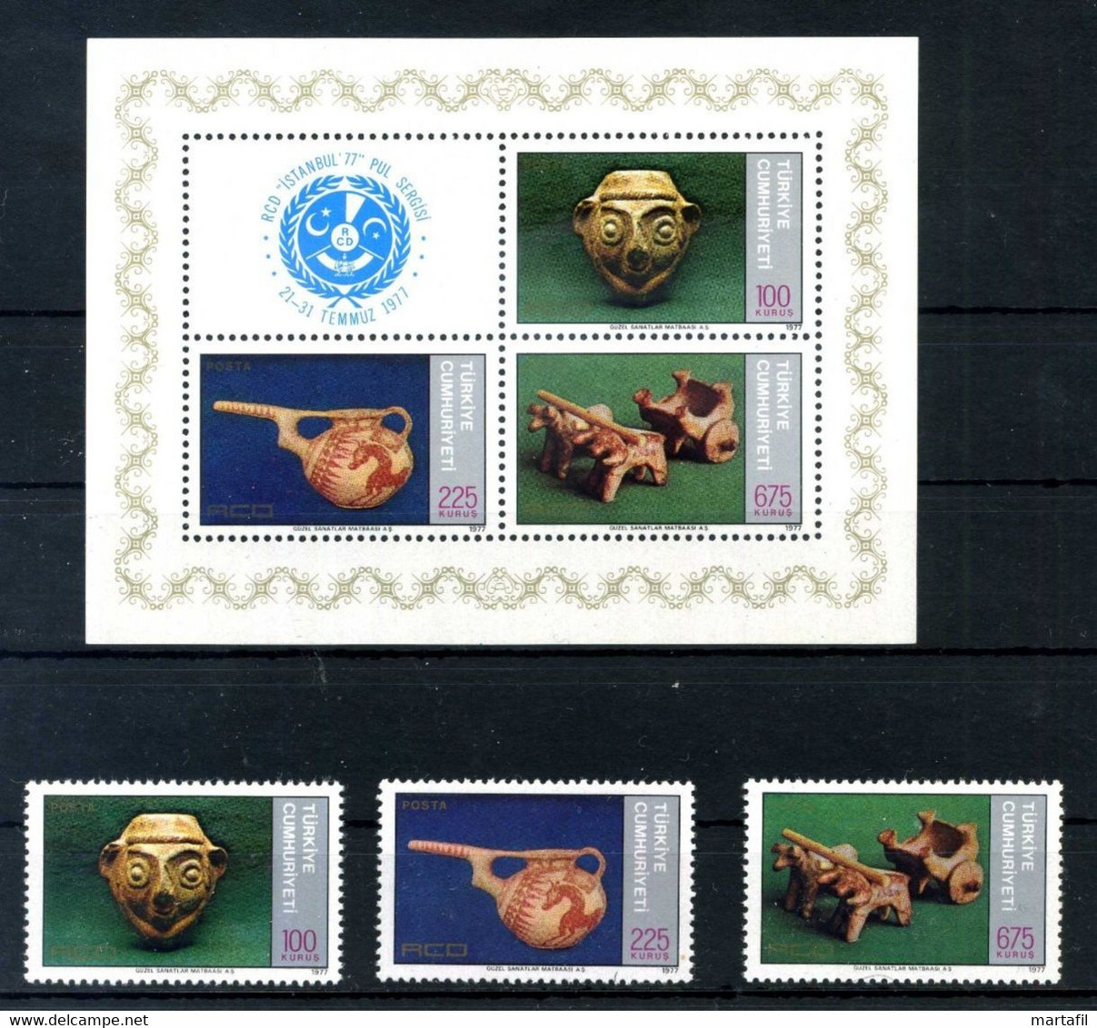 1977 TURCHIA SET MNH ** + BF - Unused Stamps