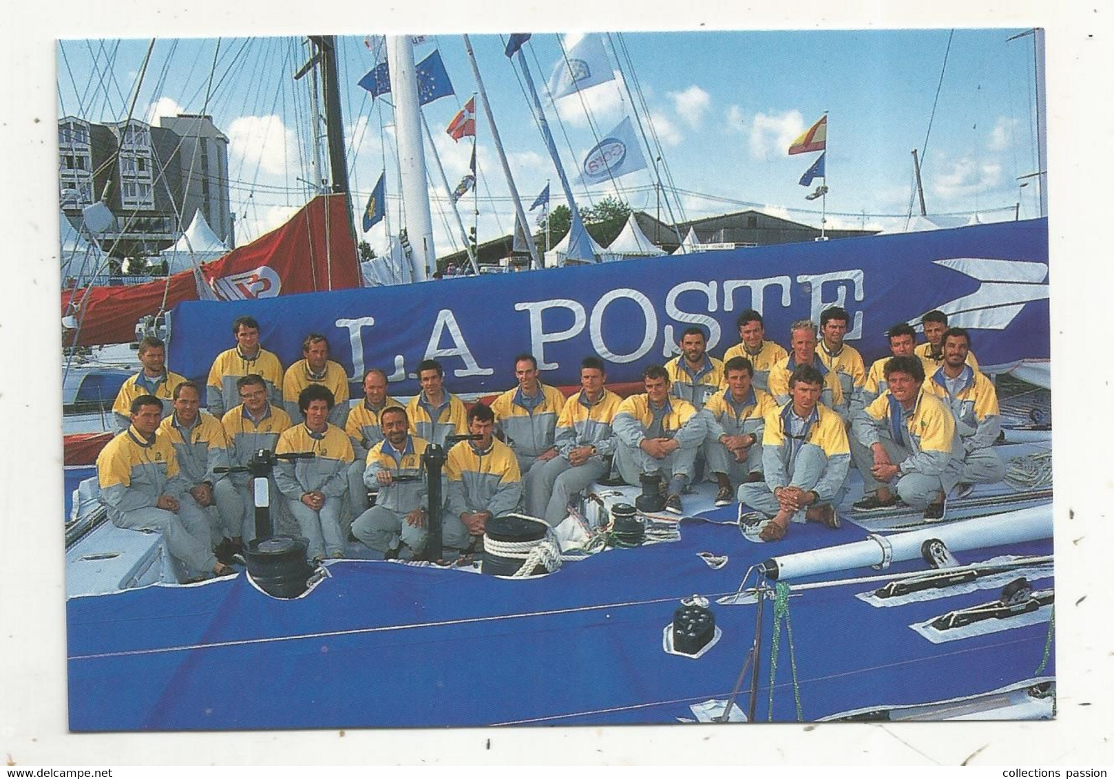 Philatélie ,POITIERS RECETTE PRINCIPALE, 26 X 1993 , Les Postiers Autour Du Monde,l'équipage Du Maxi-yacht LA POSTE - Voile