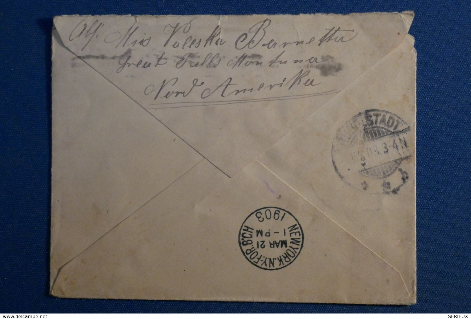 AQ11 ETATS UNIS  BELLE LETTRE  1903     POUR GERMANY+AFFRANCH.INTERESSANT - Covers & Documents