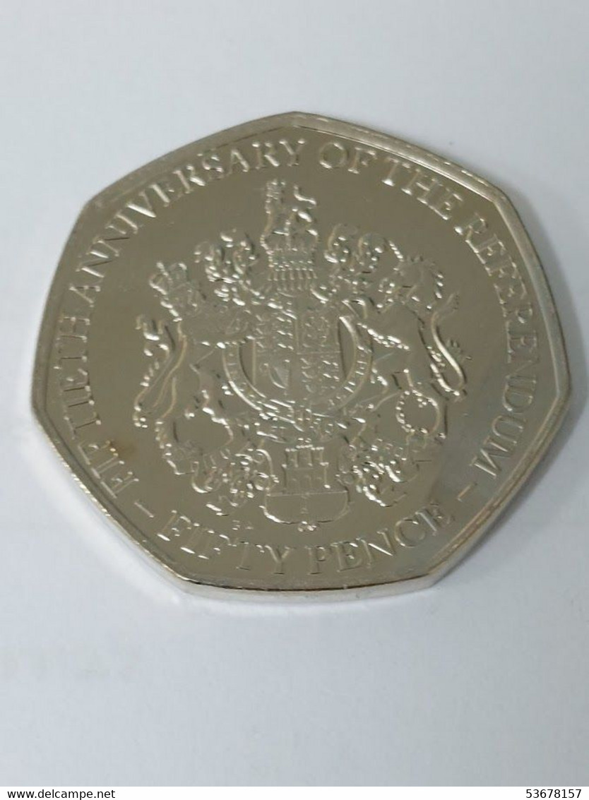 Gibraltar - 50 Pence, 2017, 50th Anniversary Of The Referendum - Gibraltar