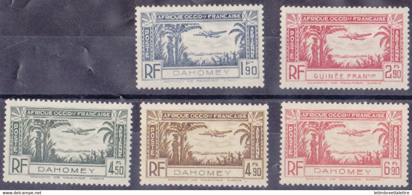 ⭐ Dahomey - Poste Aérienne - YT N° 1 à 5 ** - Neuf Sans Charnière - 1940 ⭐ - Ungebraucht