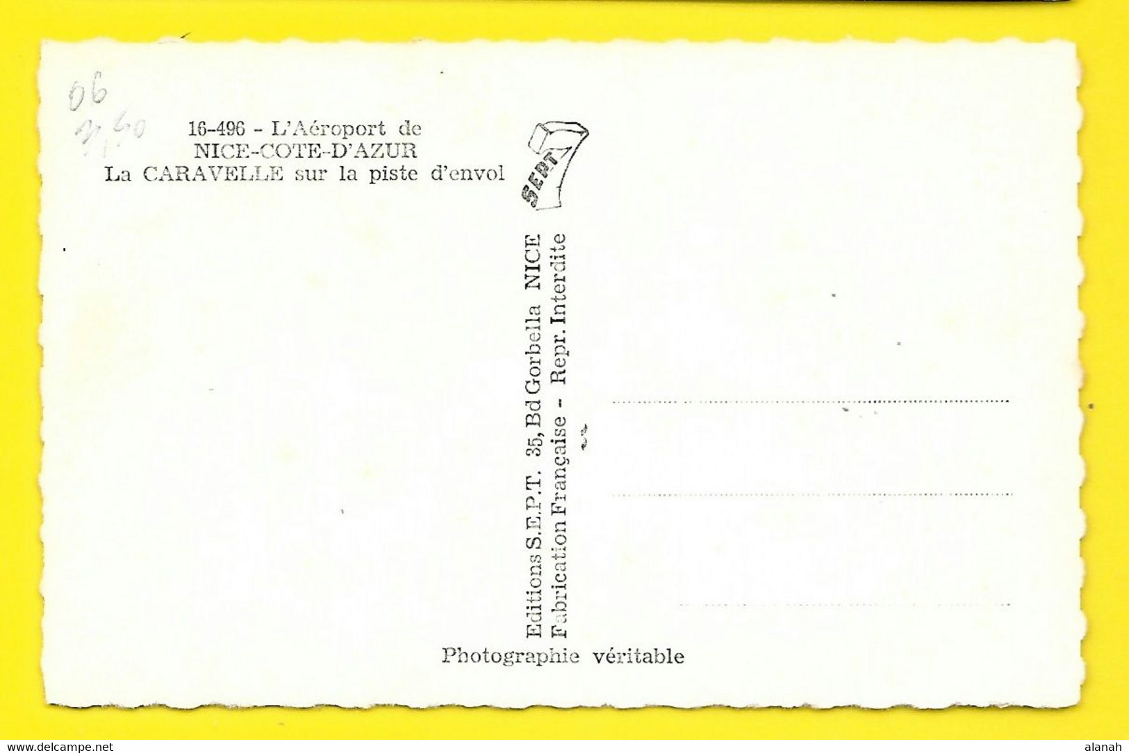 NICE Caravelle à L'Aéroport (Sept) Alpes Maritimes (06) - Luftfahrt - Flughafen