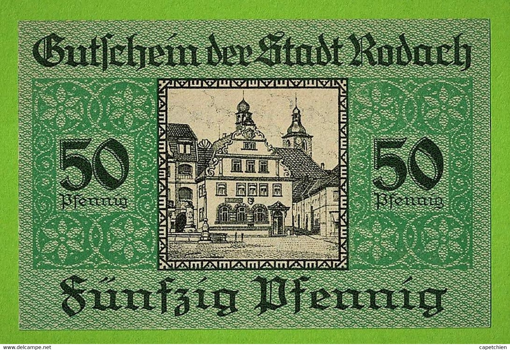 ALLEMAGNE / RODACH / 50  PFENNIG / NOTGELD /  15 AOUT 1920 / N° SERIE 02422 - Non Classés