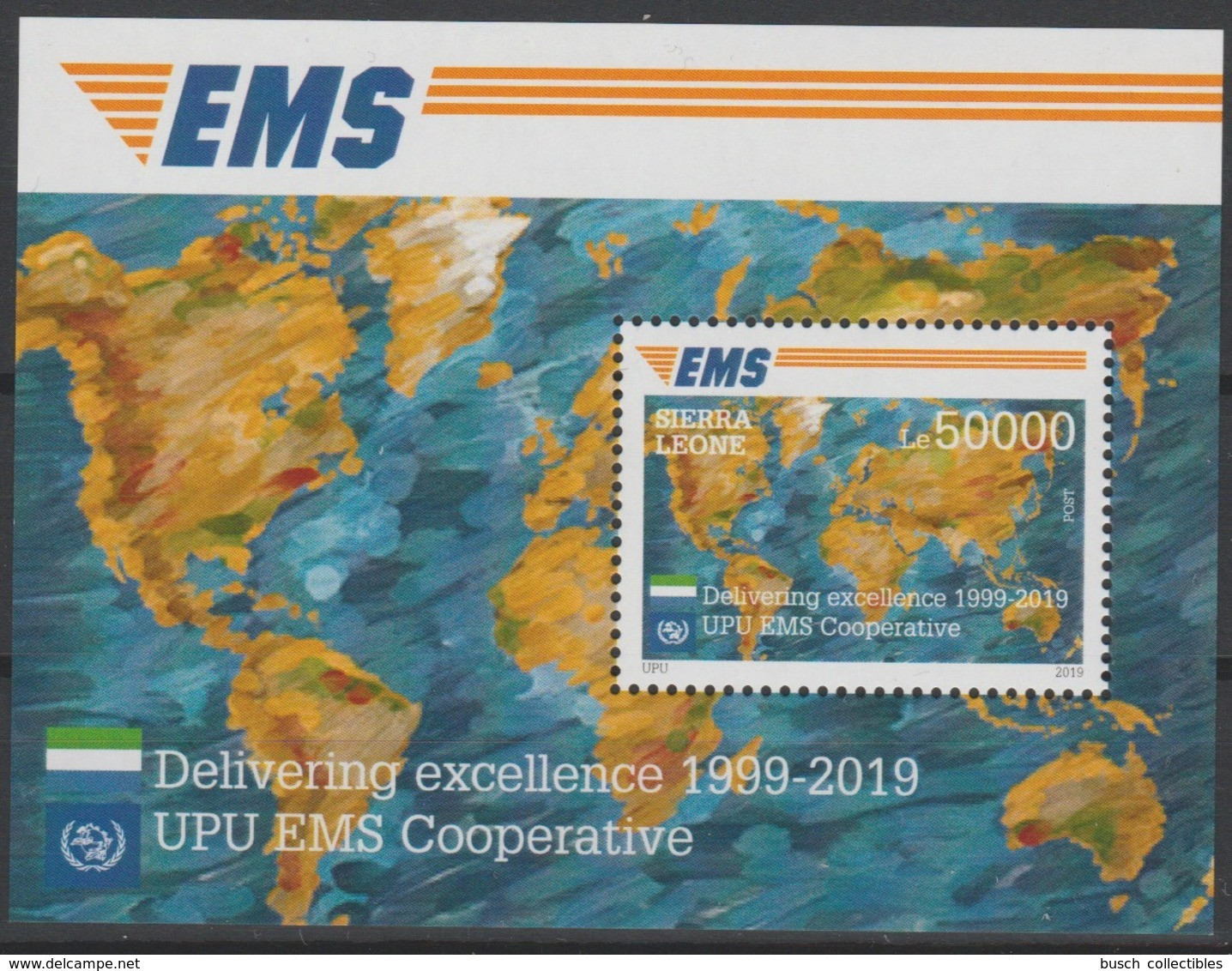 Sierra Leone 2019 Mi. ? Bloc Block Souvenir Sheet Joint Issue 20e Anniversaire EMS 20 Years Emission Commune E.M.S. UPU - Sierra Leone (1961-...)