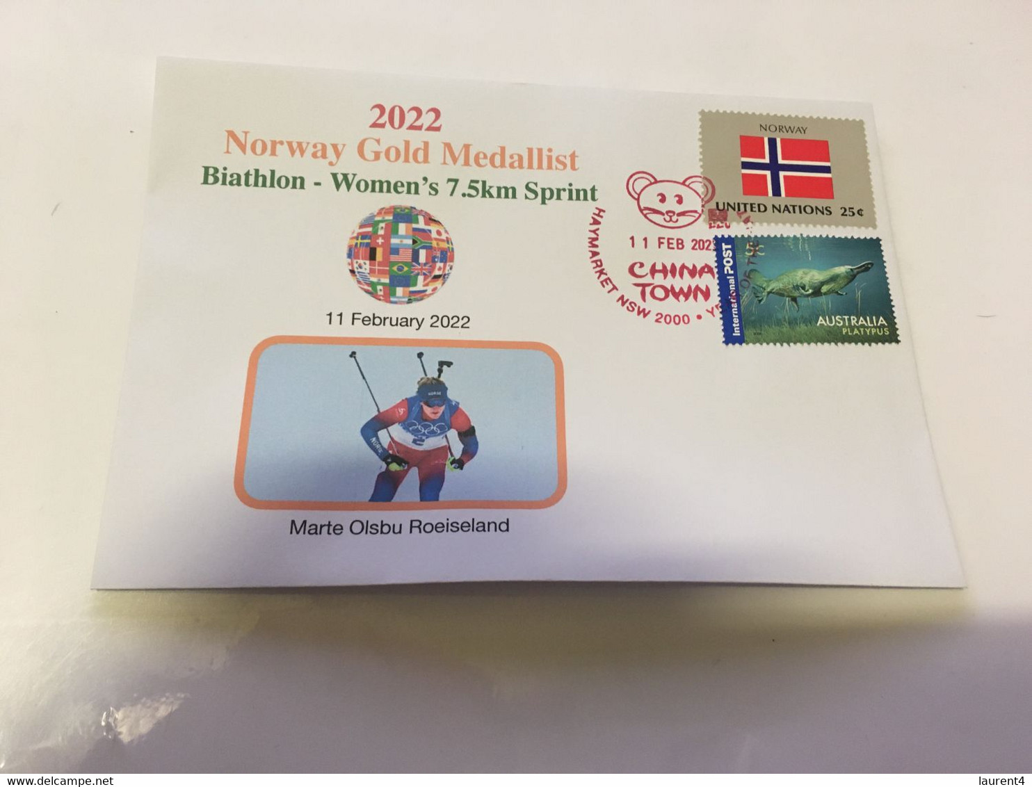 (1 G 20) Beijing 2022 Olympic Winter Games - Gold Medal To Norway - M.O Roeiseland - Winter 2022: Beijing