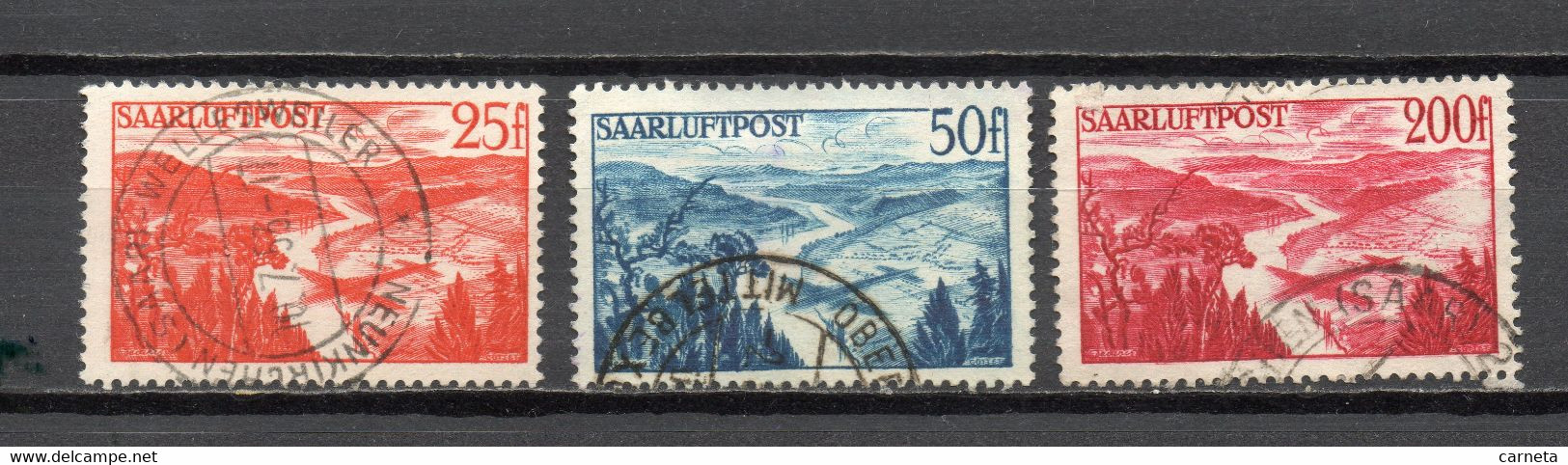 SARRE PA   N° 9 à 11   OBLITERES   COTE  54.00€     VALLEE DE LA SARRE - Airmail