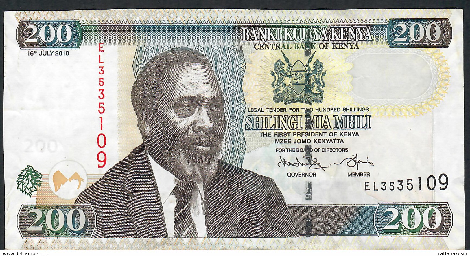 KENYA P49e 200 SHILLINGS 2010 # EL      VF - Kenya