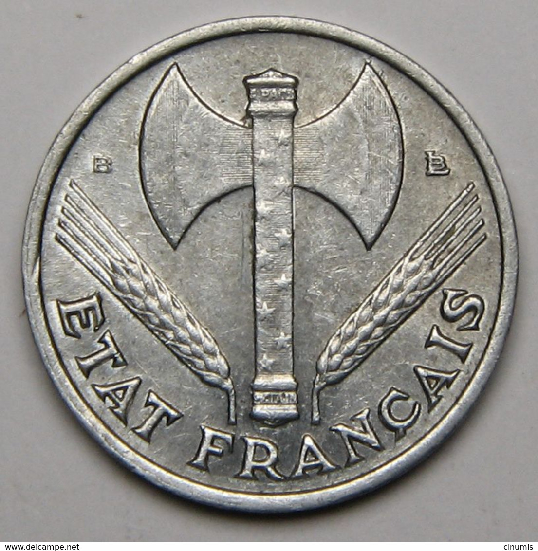 RARE 50 Centimes Francisque, Légère, Aluminium, 1943 B (Beaumont-le-Roger) - Etat Français - 50 Centimes