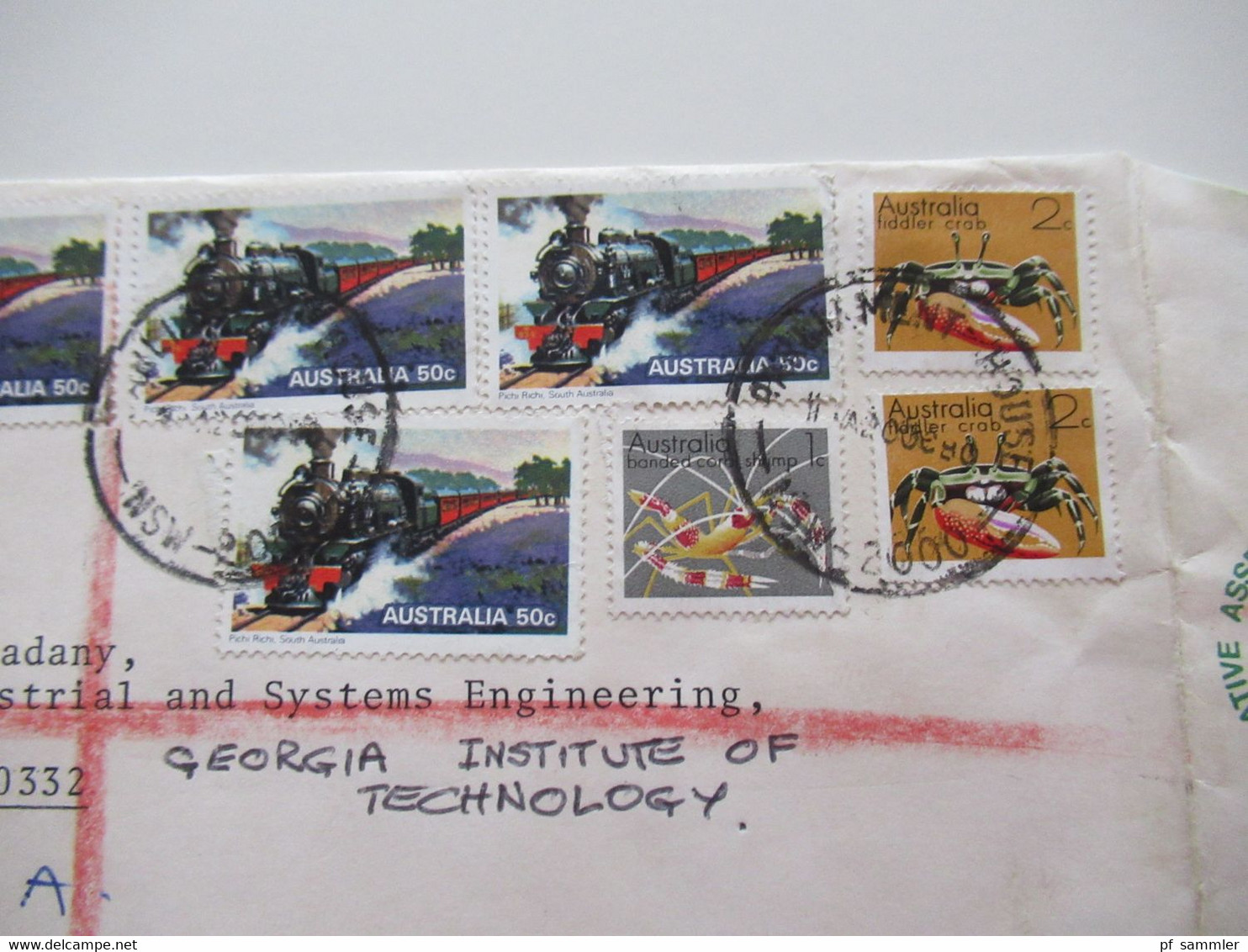 Australien 1980 Air Mail In Die USA Einschreiben Parliament House New South Wales Umschlag Legislative Assembly - Storia Postale