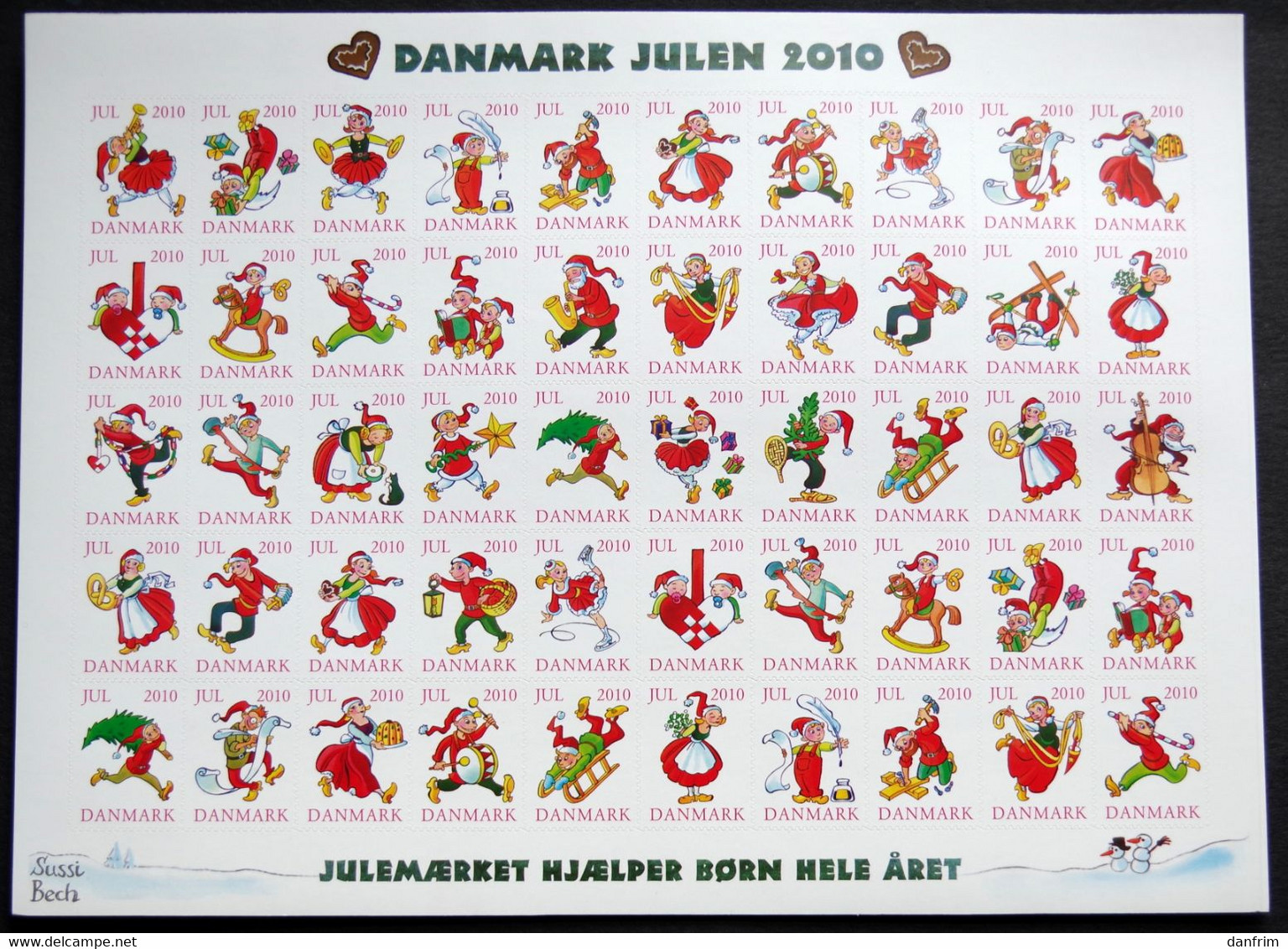 Denmark 2010 Christmas Seal   MNH Full Sheet - Ganze Bögen