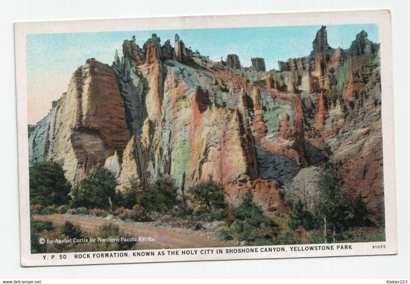 Rock Formation, Known As The Holy City In Shoshone Canyon, Yellowstone Park - Yellowstone