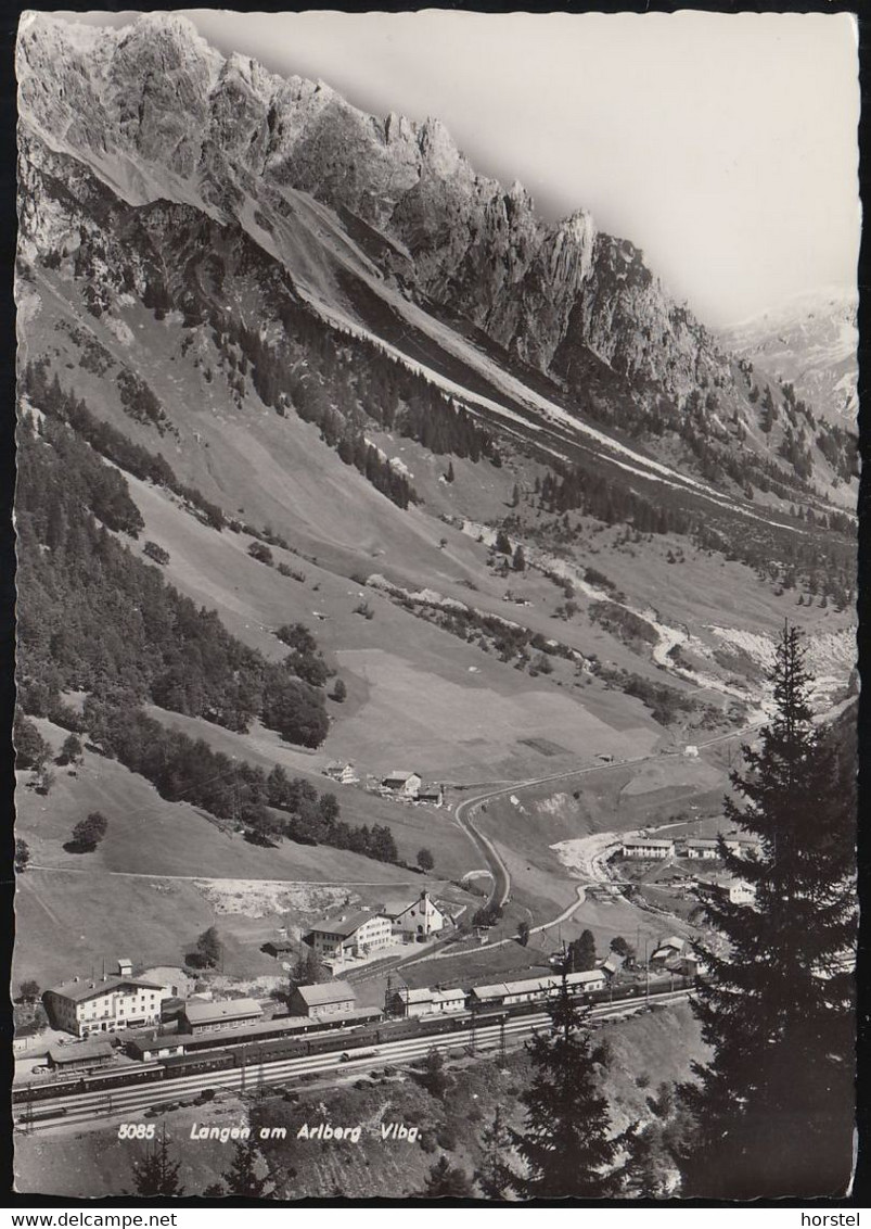 Austria - 6754 Langen Am Arlberg - Alte Ortsansicht Mit Bahnhof - D-Zug - Railway ( Echt Foto) - Klösterle