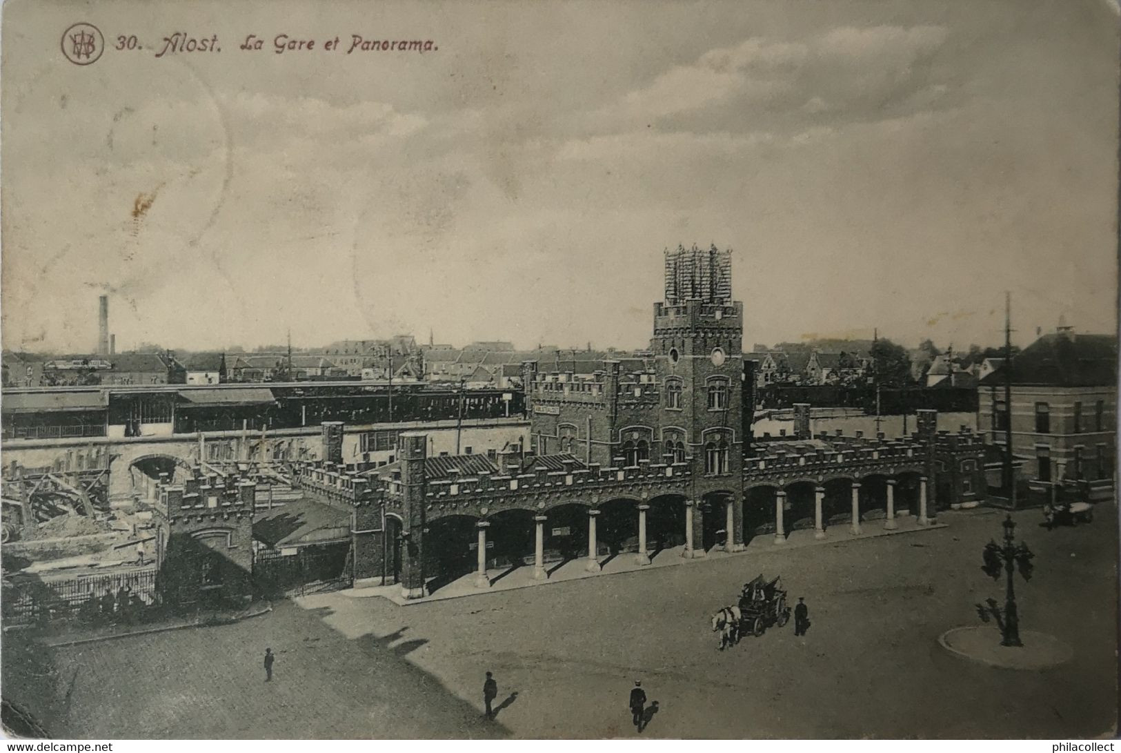 Aalst - Alost //  LA Gare Et Panorama 1911 - Aalst