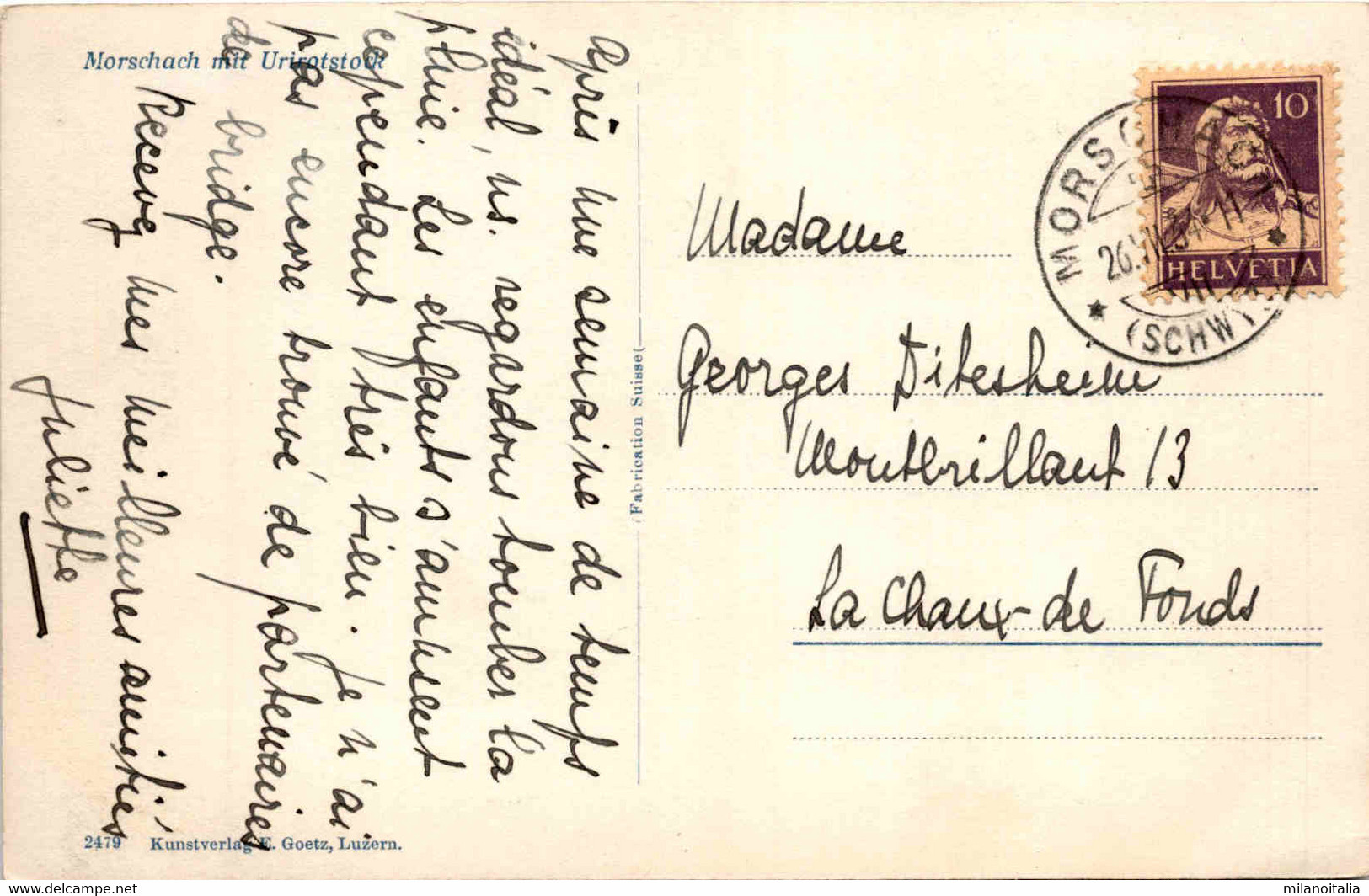 Morschach Mit Urirotstock (2479) * 26. 7. 1934 - Morschach