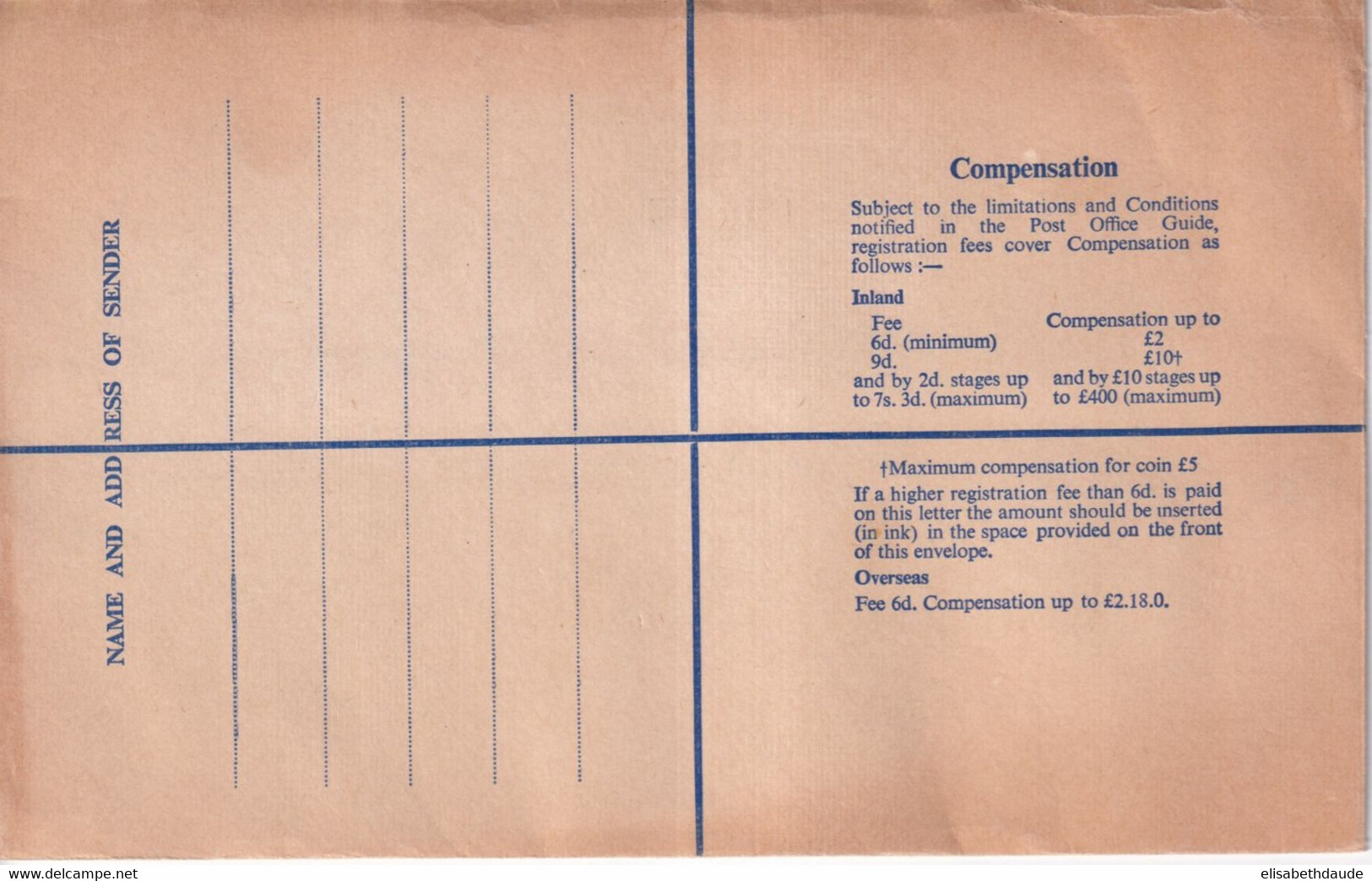 JAMAICA - ENVELOPPE ENTIER RECOMMANDEE GF - Jamaica (...-1961)