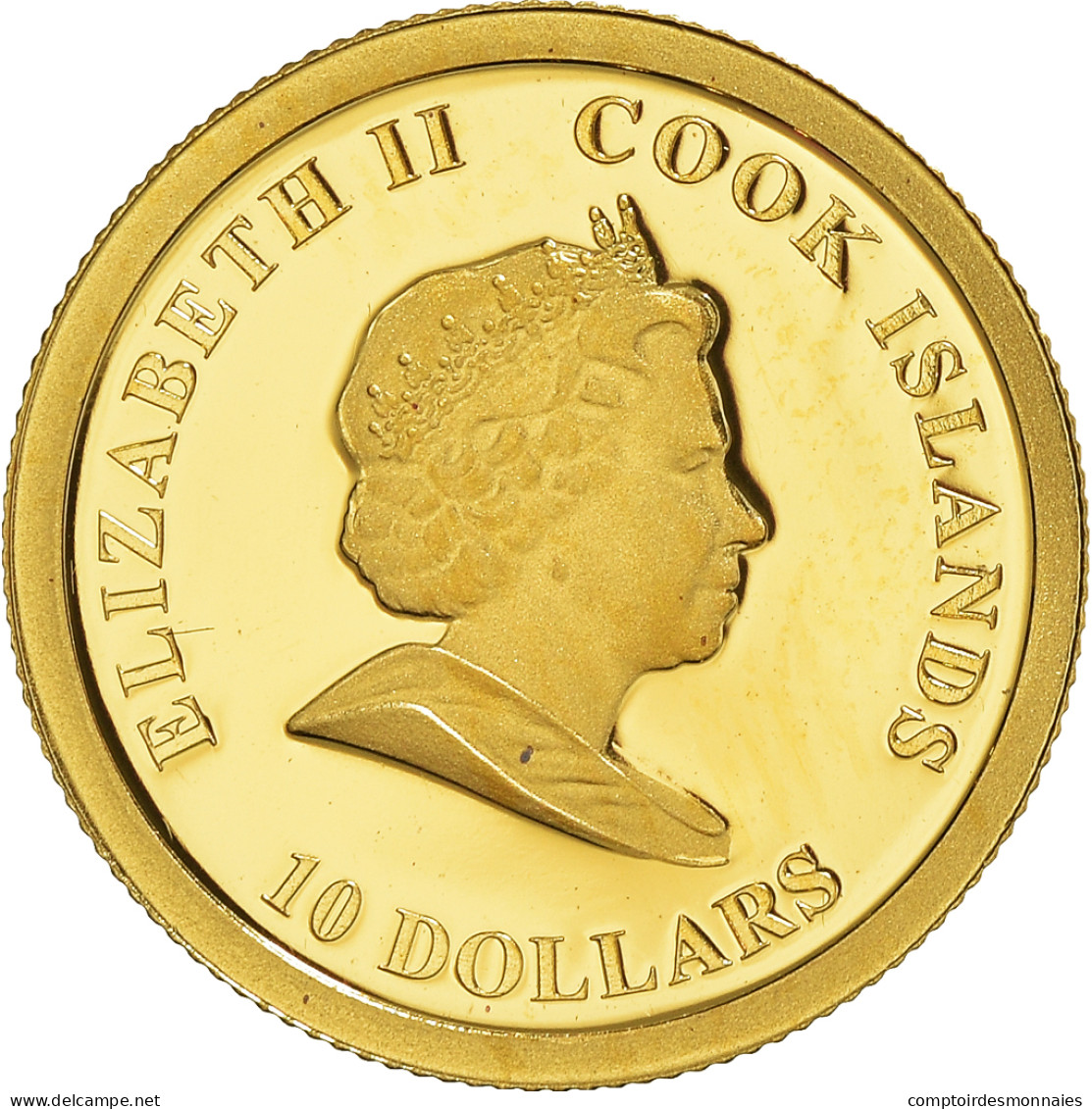 Monnaie, Îles Cook, Elizabeth II, James Cook, 10 Dollars, 2008, 1/25 Once, FDC - Cookeilanden