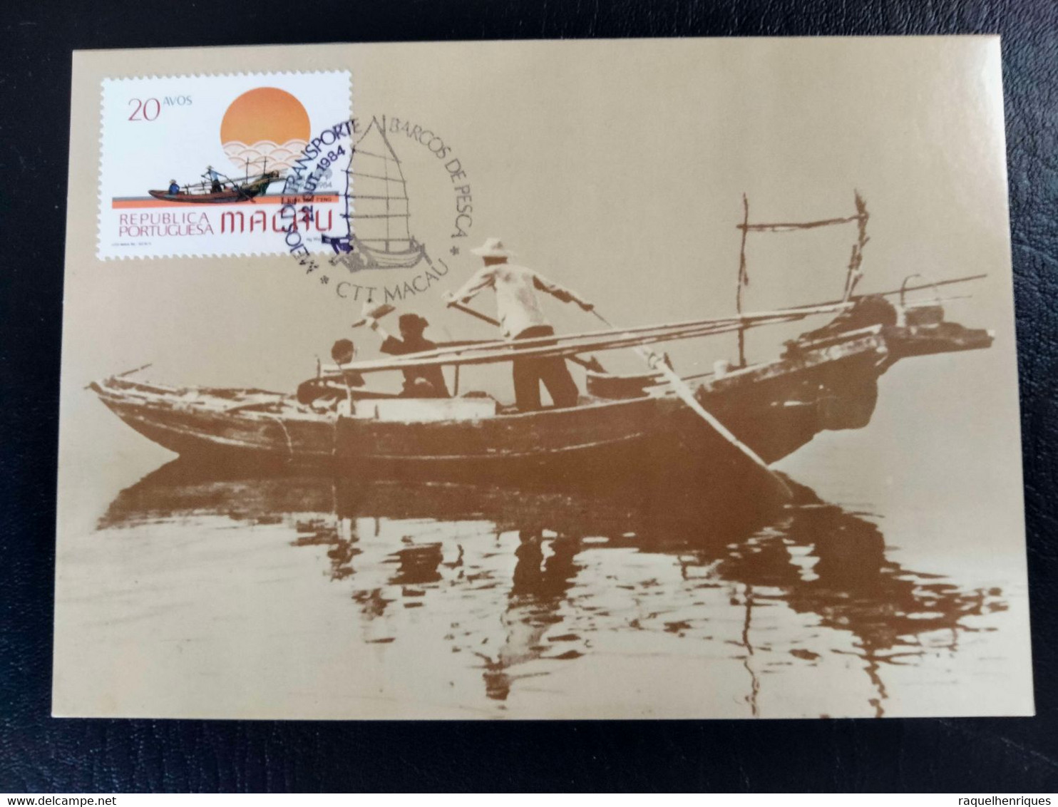 MACAU MAXIMUM CARS - 1984 Fishing Boats 4 CARDS FULL SET FIRST DAY CANCEL (SB1#02) - Maximumkarten