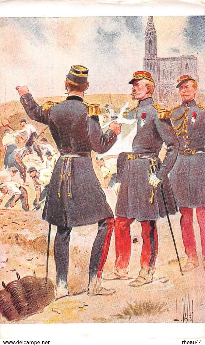 ¤¤  -  Illustrateur " L. VALLET "  -  Lot De 4 Cartes  - Militaires  -  " Uhrich, Bruat, Lasalle, Fabert "     -  ¤¤ - Vallet, L.