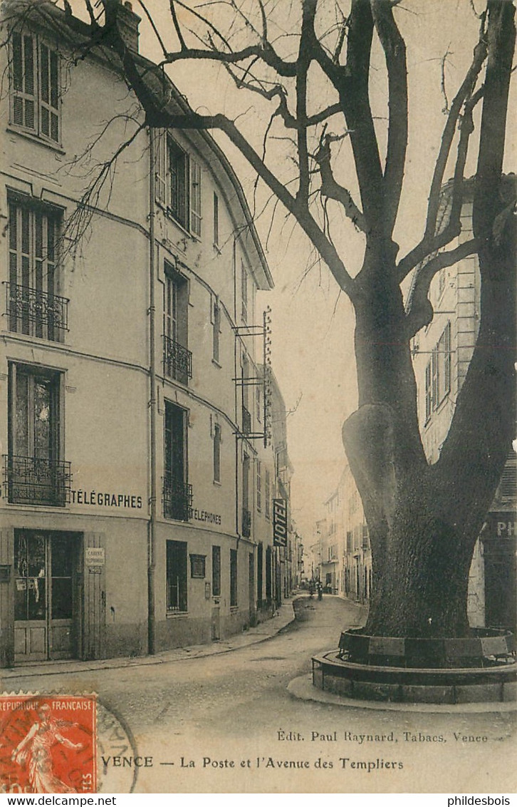 VAR  FAYENCE  La Poste Et Avenue Des Templiers - Fayence