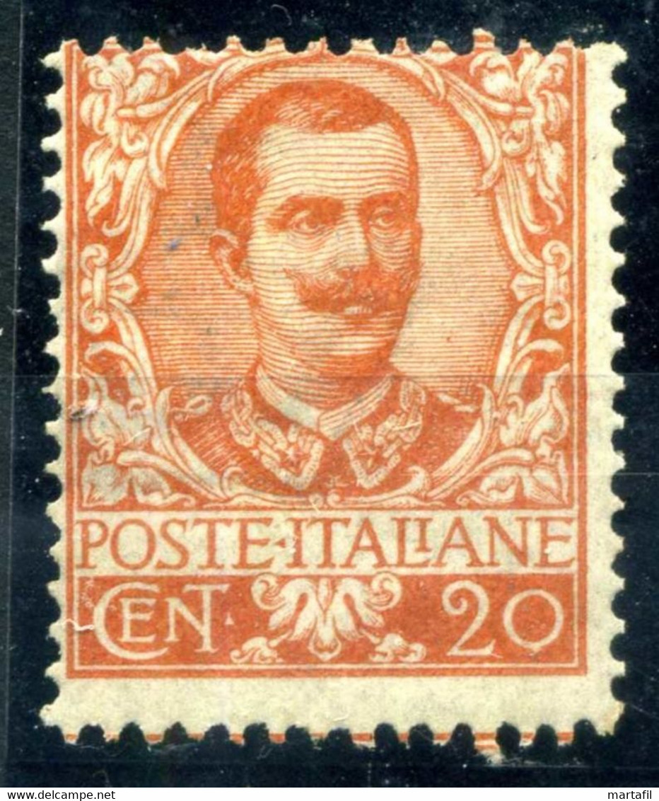 1901 REGNO "Floreale" N.72 MNH ** 20 Centesimi Arancio - Ungebraucht