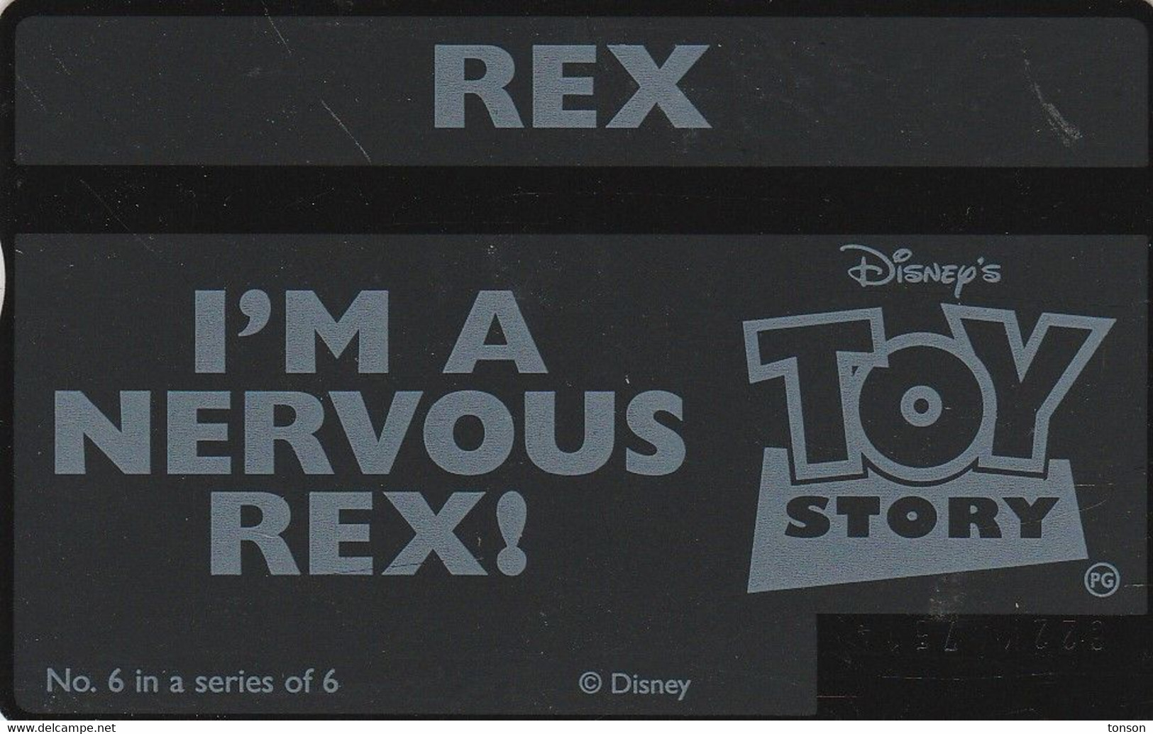 UK, BTA-153, Disney's Toy Story (6) - Rex, Dinosaur.   CN : 622K - BT Allgemeine