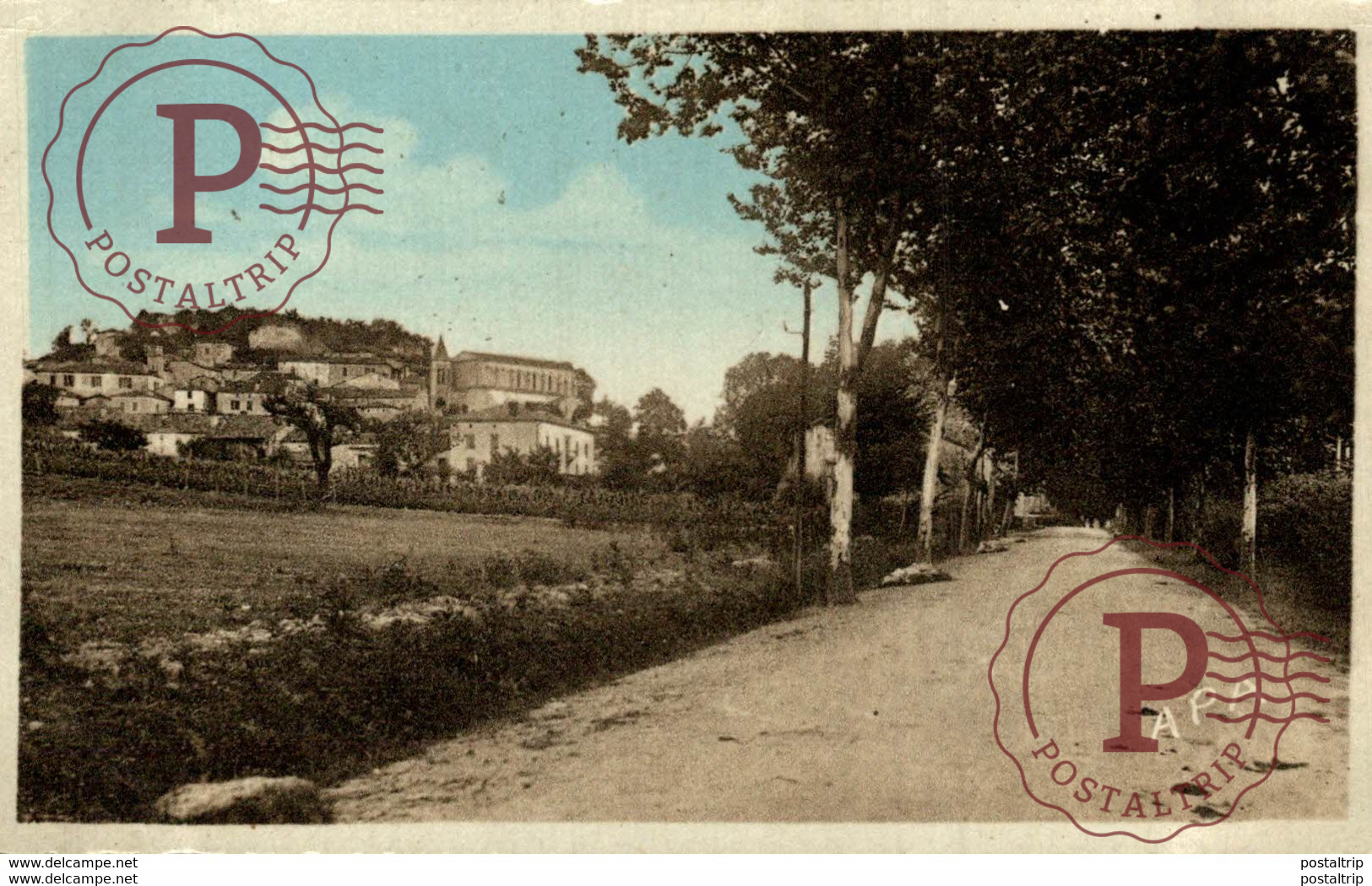 MONTAIGU-DU-QUERCY - ROUTE D' AGEN ET VUE GÉNÉRALE - Montaigu De Quercy