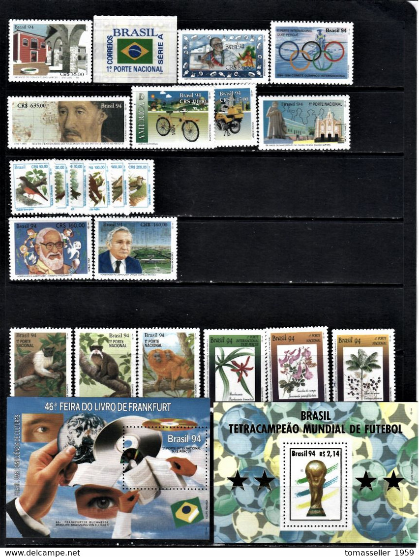 Brazil-1994-Year Set-19 Issues.MNH - Années Complètes