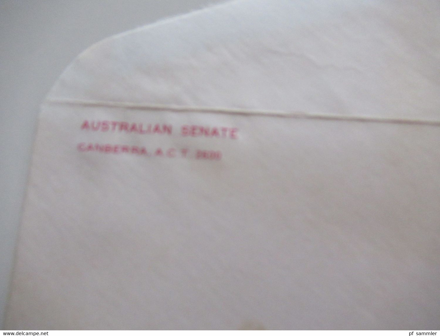 1980 Umschlag Australian Senate (Regierung) Mit Inhalt U. Original Unterschrift K.O. Bradshaw Acting Clerk Of The Senate - Brieven En Documenten