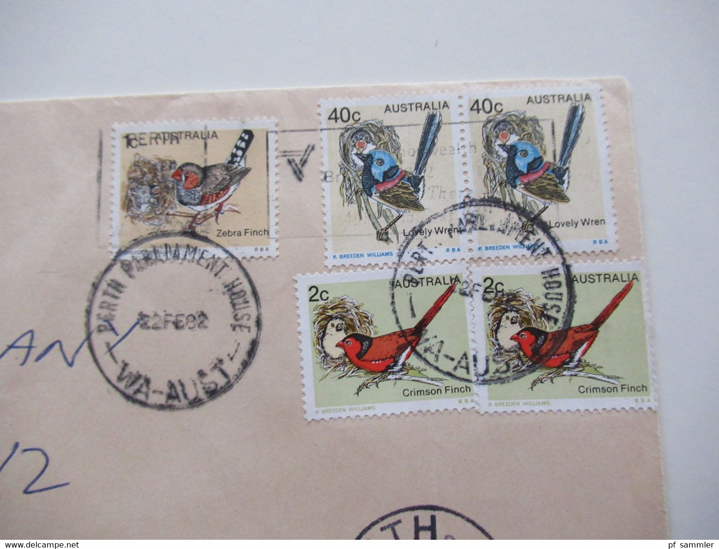 1982 Air Mail Nach Israel Umschlag OHMS Und Stempel Legislative Council Parliament House Perth W.A. - Briefe U. Dokumente