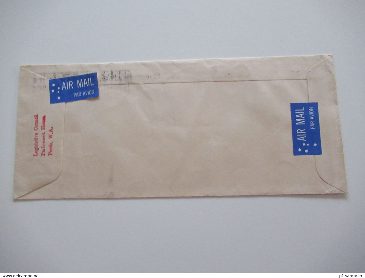 1982 Air Mail Nach Israel Umschlag OHMS Und Stempel Legislative Council Parliament House Perth W.A. - Cartas & Documentos