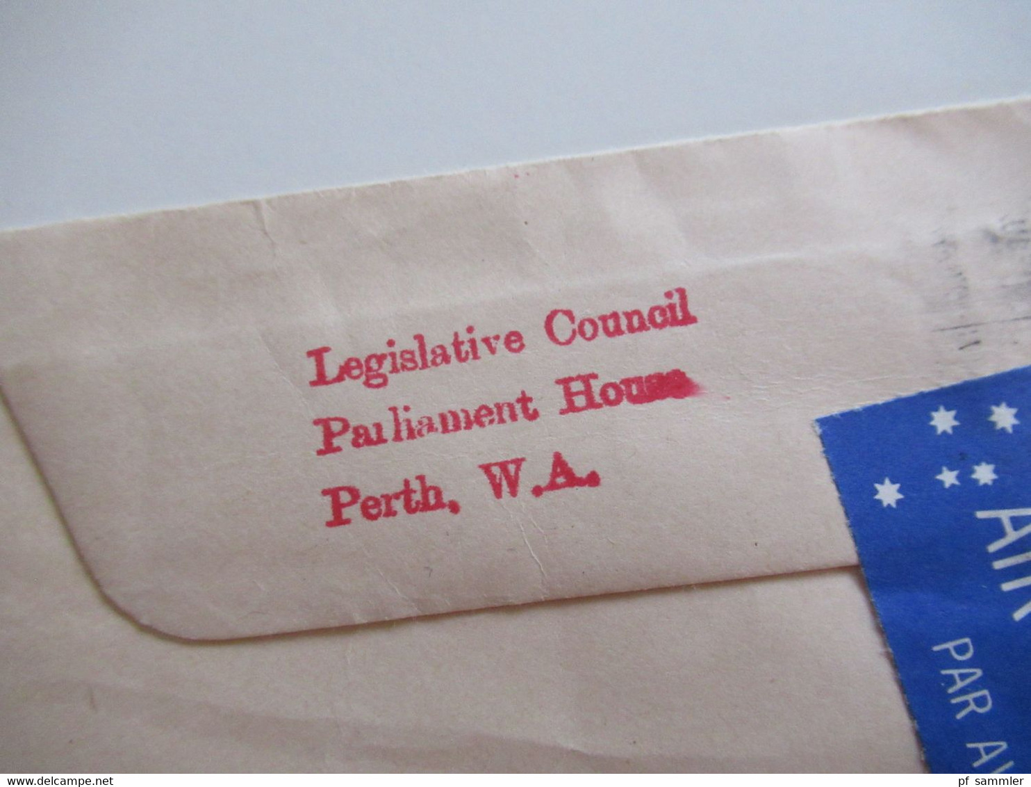 1982 Air Mail Nach Israel Umschlag OHMS Und Stempel Legislative Council Parliament House Perth W.A. - Lettres & Documents