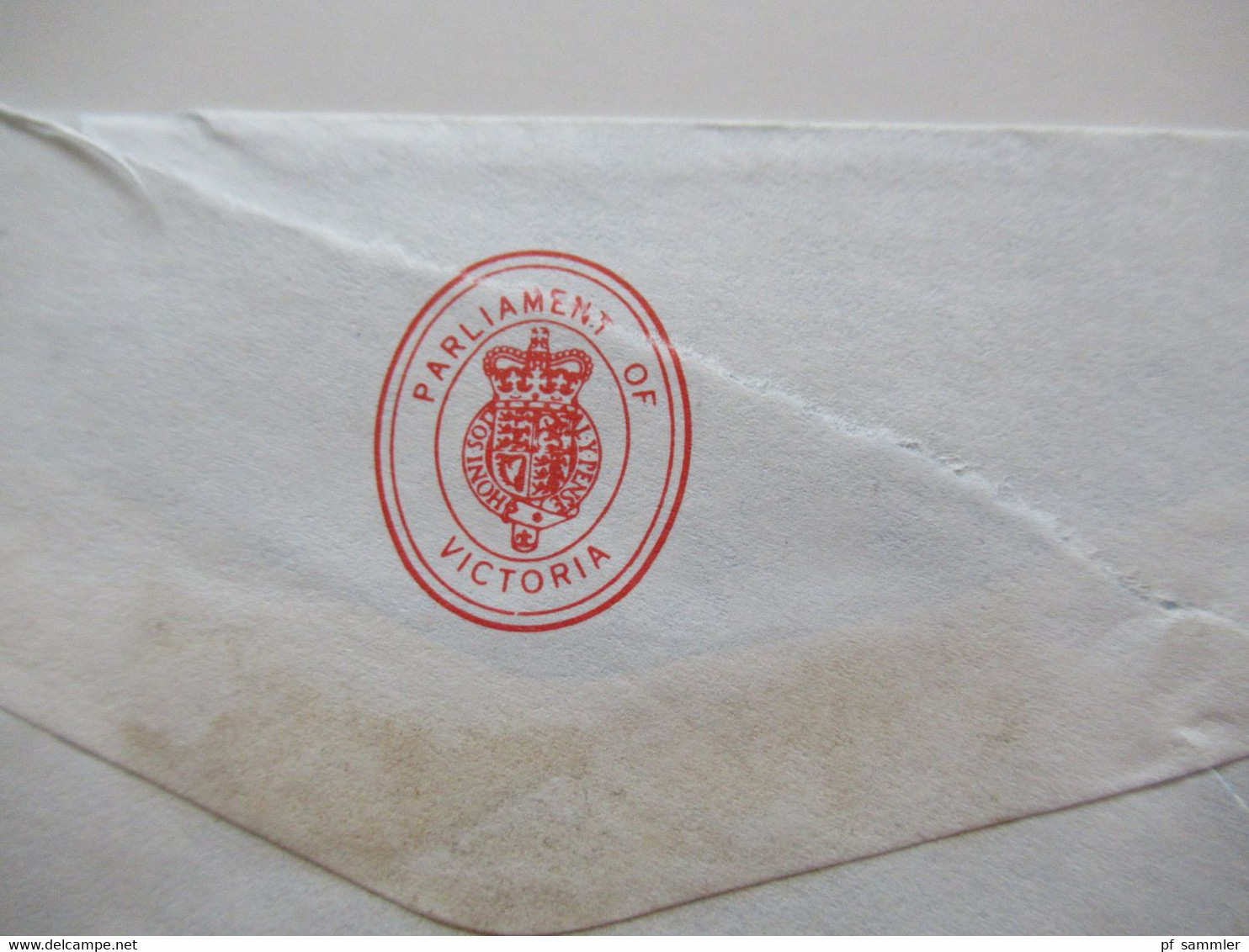 1982 Umschlag Parliament Of Victoria Marken Mit Lochung / Perfin VG An Book Club Associates Crows Nest NSW - Cartas & Documentos