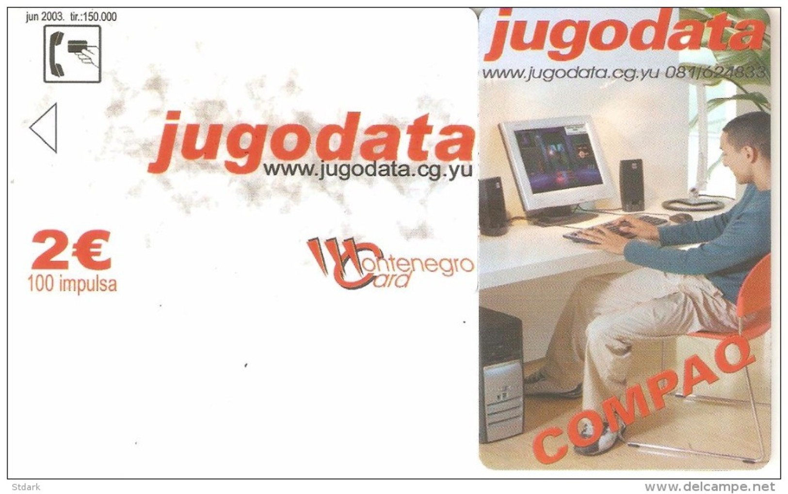 Montenegro-Jugodata Compaq, DUMMY CARD(no Chip,no Code) - Montenegro