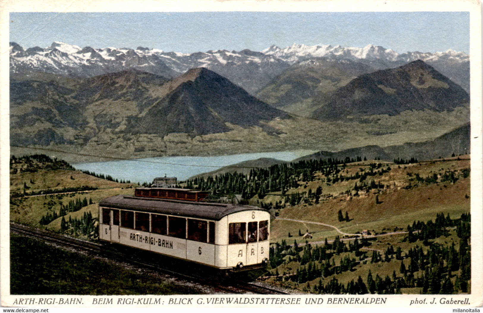 Arth-Rigi-Bahn - Beim Rigi-Kulm: Blick G. Vierwaldstättersee Und Berneralpen (6655a) - Arth