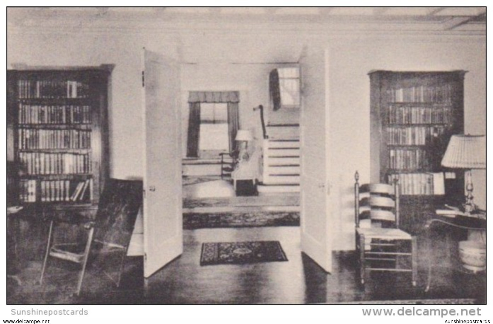 Virginia Hampton Interior Of The Moorings Alumni House Hampton Institute Albertype - Hampton