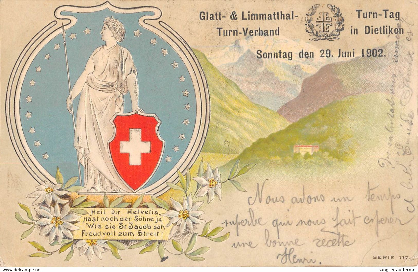 CPA SUISSE TURN TAG IN DIETLIKON GLATT LIMMATTHAL TURN VERBAND 1902 - Other & Unclassified