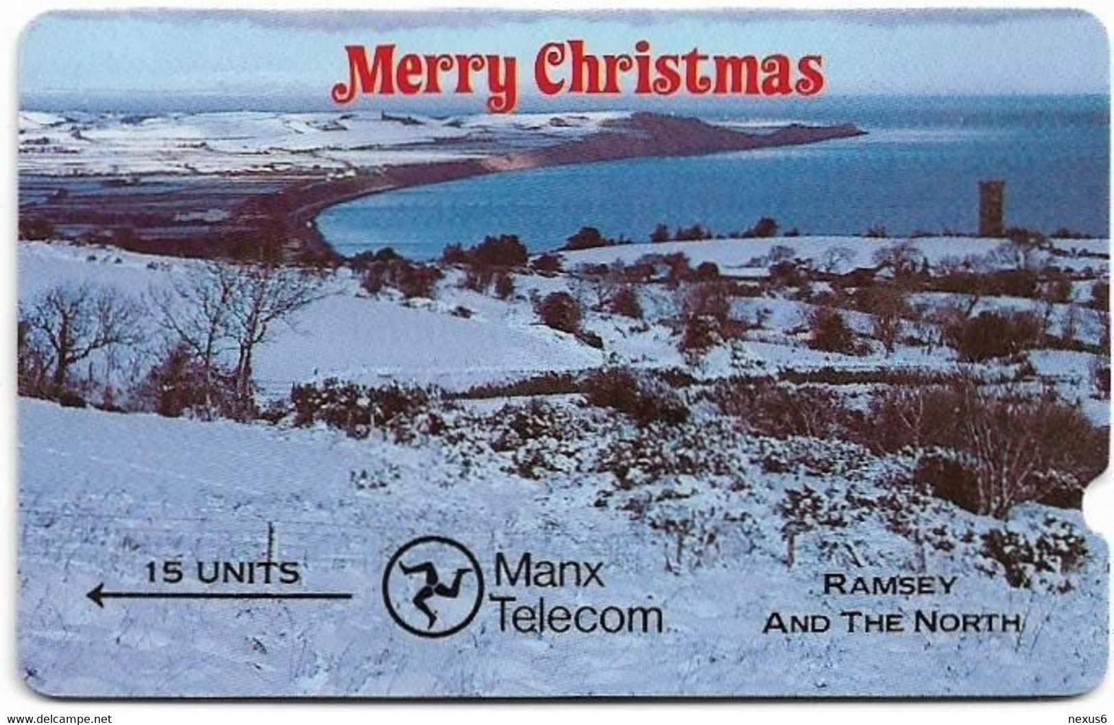 Isle Of Man - GPT - Merry Christmas (Deep Notch), 2IOMB - 1988, 6.000ex, Used - Isle Of Man