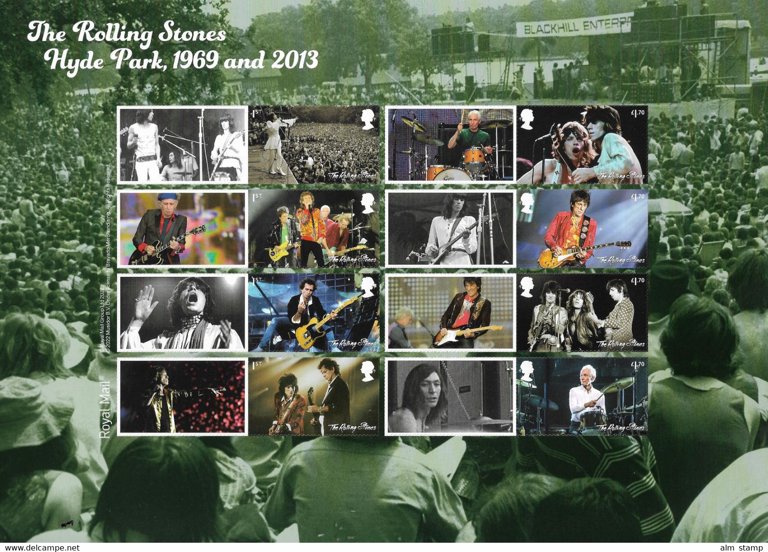 2022 Grossbritannien Mi.  **MNH   THE ROLLING STONES Hade Park 1969 And 2013 - Ohne Zuordnung